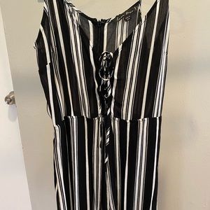 Short romper with long skirt